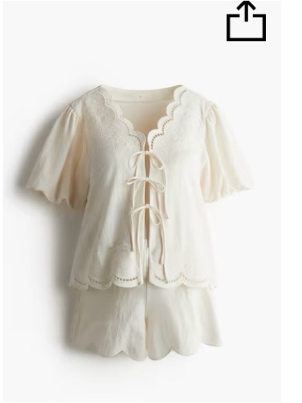 H&M MAMA 2-PIECE SCALLOPED SET